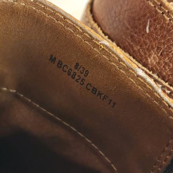 BOC Brown Leather Slip On Clogs Stacked Heel Women's SZ 8 - Picture 9 of 12